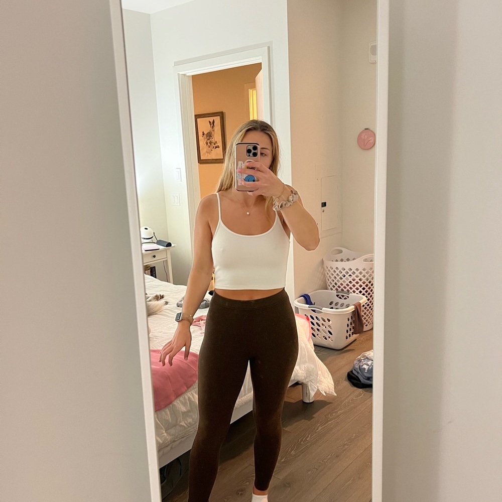 Brandy Melville White Crop Tank
